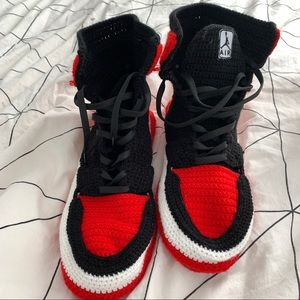 Crocheted Air Jordan Slippers Men’s 9/10